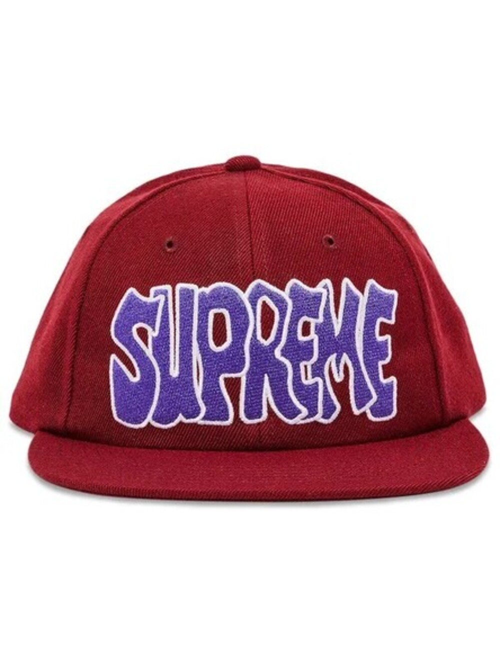 NEW Supreme Creep Booger 6-Panel Cap Burgundy Hat Snapback Embroidered Logo SS24